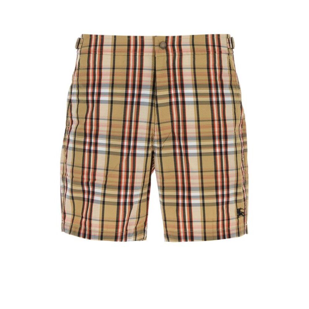 Burberry Men Printed Seersucker Swimming Shorts